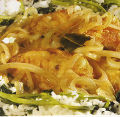 Filetes de Panga com Arroz de Grelos