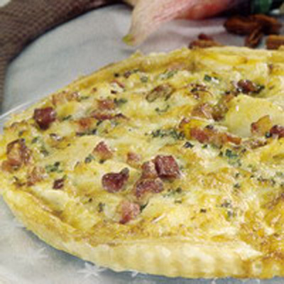 Quiche de Bacalhau com Bacon