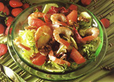 Salada de Camarão com Toranja